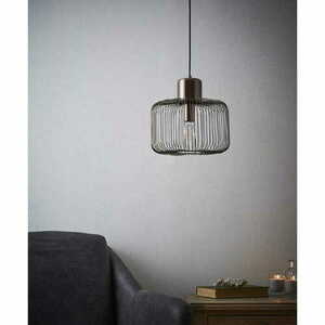 Lampa wisząca Endon Nicola 68986 druciany klosz miedziany Ø30 cm E27 small 2
