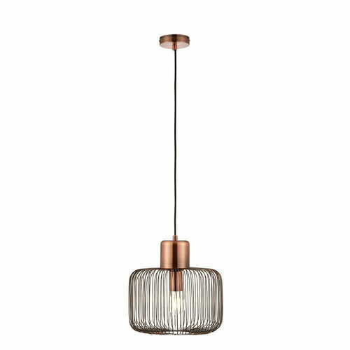 Sprawdź Lampa wisząca Endon Nicola miedziana stalowa 30 cm E27 1x40W