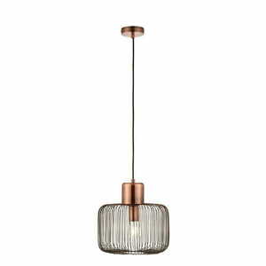 Lampa wisząca Endon Nicola 68986 druciany klosz miedziany Ø30 cm E27 small 0