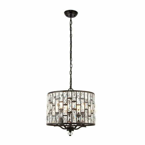 Sprawdź Lampa wisząca Endon Belle 5xE14 brązowa kryształowa glamur