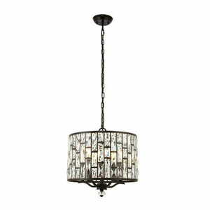 Lampa wisząca Endon Belle 5xE14 brązowa kryształowa glamur small 4