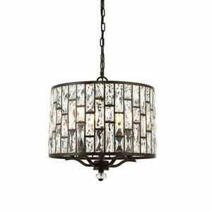 Lampa wisząca Endon Belle 5xE14 brązowa kryształowa glamur small 0