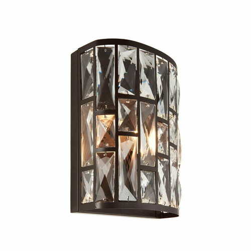 Sprawdź Kinkiet Endon Belle brązowy transparentny stal kryształ E14 1x40W 69392