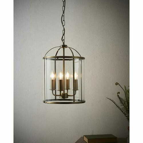 Sprawdź Lampa wisząca Endon Lambeth mosiężna, 4xE14, szklana, regulowana, 30 cm