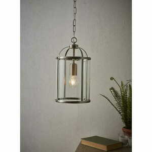 Lampa wisząca Endon Lambeth nikiel transparentna szkło E27 20 cm small 1