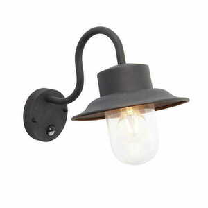 Kinkiet Endon Chesham PIR czarny stal szkło IP44 czujnik ruchu E27 small 3
