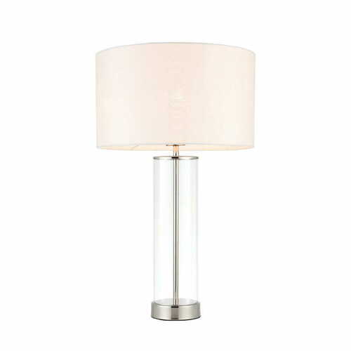 Sprawdź Lampa stojąca Endon Lessina srebrna 57 cm tkanina szkło