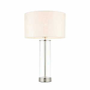 Lampa stołowa Endon Lessina Touch srebrna 57 cm szkło tkanina E27 70600 small 0