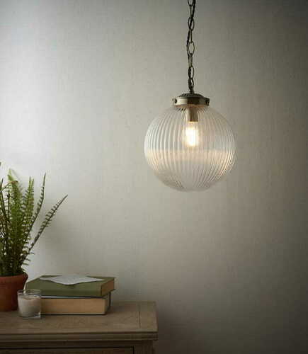 Sprawdź Lampa wisząca Brydon Endon mosiężna szklana vintage 25 cm 1xE27