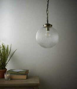 Lampa wisząca Brydon Endon mosiężna szklana vintage 25 cm 1xE27 small 2