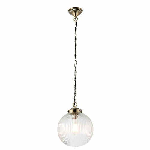 Sprawdź Lampa wisząca Brydon Endon mosiężna szklana vintage 25 cm 1xE27
