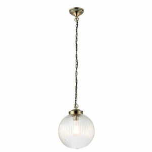 Lampa wisząca Brydon Endon mosiężna szklana vintage 25 cm 1xE27 small 0