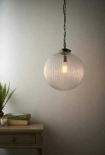 Sprawdź Lampa wisząca Endon Brydon mosiężna szklana 1xE27 35 cm