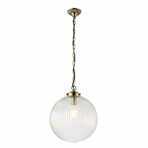 Sprawdź Lampa wisząca Endon Brydon mosiężna szklana 1xE27 35 cm