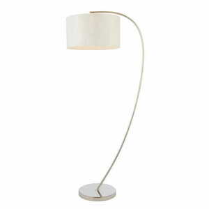 Lampa podłogowa Endon Josephine biała chrom stal tkanina E27 small 0