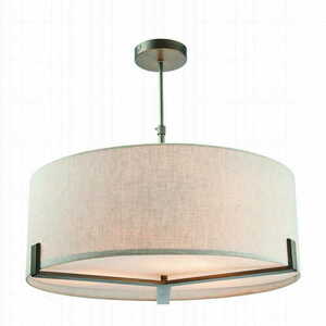 Lampa wisząca Endon Hayfield 3xE27 beżowa tkanina 56,6 cm small 5