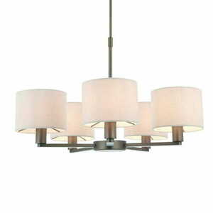 Lampa wisząca Endon Daley 5-punktowa brązowo-biała marmur, regulowana small 0