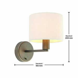 Kinkiet Endon Daley brązowo-biały marmur tkanina E14 LED small 1