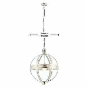 Lampa wisząca Endon Vienna chrom/mosiądz szkło 41 cm E27 small 3