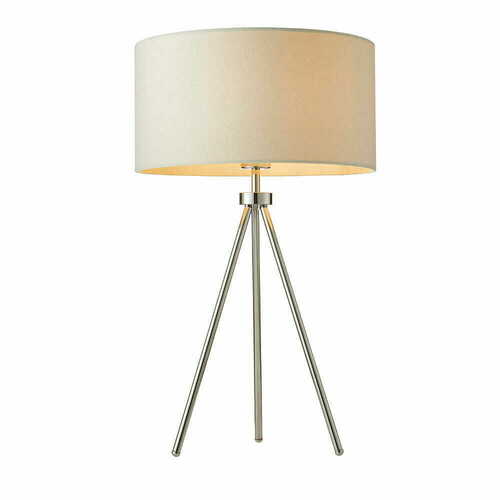 Sprawdź Lampa stojąca Endon Tri beżowo-srebrna tkanina metal 60 cm 73144
