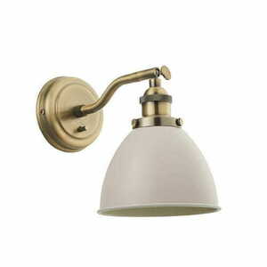 Kinkiet Endon Franklin mosiężno-ecru stal E14 25 cm small 1