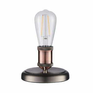 Lampa stołowa Endon Hal 76355 miedziano-cynowa E27 40 W small 1