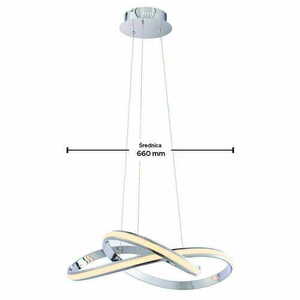 Lampa wisząca LED Aria Endon chrom biała 66 cm 3000K 35W small 2
