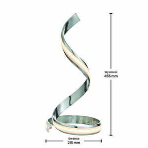 Lampa stojąca LED Endon Aria chrom biały 45,5 cm 18W 3000K small 1