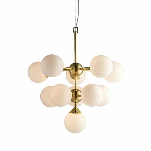 Sprawdź Lampa wisząca Oscar Endon mosiądz biały 11xG9 LED 55,8 cm