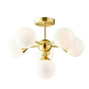 Lampa sufitowa Endon Oscar 6x G9 mosiężna/złota, szklana, nowoczesna small 0