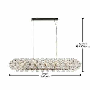 Lampa wisząca Endon Marella 8xE14 transparentna nikiel szklana glamour 76507 small 1