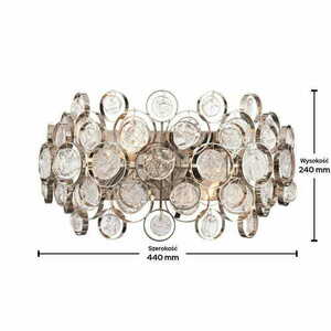 Kinkiet Endon Marella srebrny transparentny metal glamour 2xE14 small 1