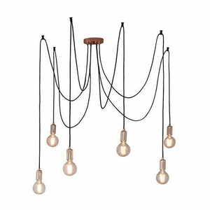 Lampa wisząca Endon Studio miedziano-czarna 6xE27 LED stalowa small 2