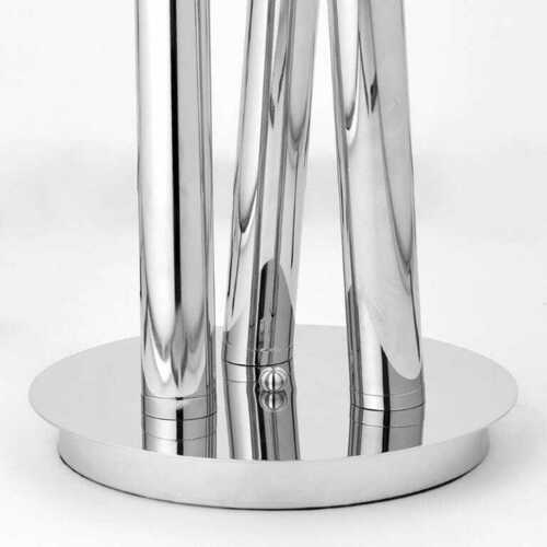 Sprawdź Lampa podłogowa Endon Glacier srebrna LED 3-punktowa 140 cm