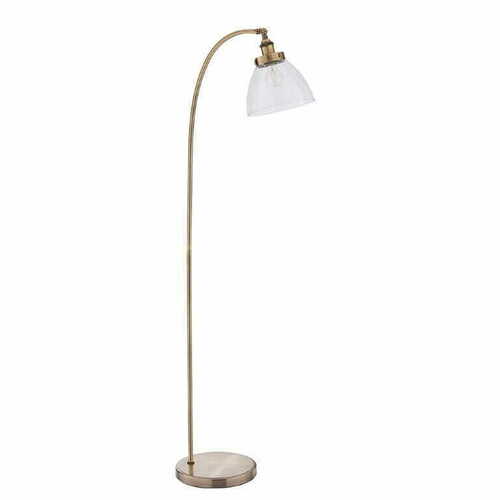 Sprawdź Lampa podłogowa Endon Hansen mosiężna szkło stal E27