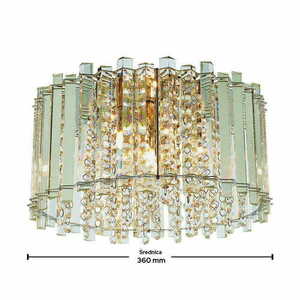 Lampa sufitowa Endon Hanna chrom transparentna 4xG9 kryształowa 36 cm small 1