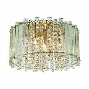 Lampa sufitowa Endon Hanna chrom transparentna 4xG9 kryształowa 36 cm small 0
