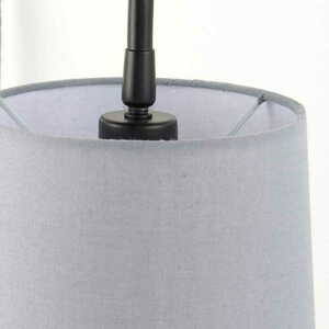 Kinkiet Endon Carlson szary czarny stal tkanina E14 1x40W small 3