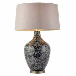 Lampa stojąca Endon Ilsa szara nikiel tkanina E27 59 cm small 1