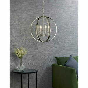 Lampa wisząca Endon Ritz nikiel kryształ 6xE14 Ø50 cm small 7