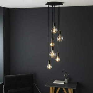Lampa wisząca Studio Endon czarna stal 6xE27 34 cm 81535 small 2