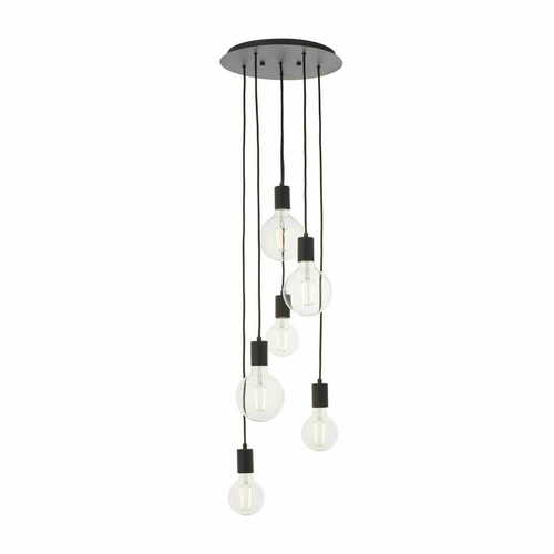 Sprawdź Lampa wisząca Studio Endon czarna stal 6xE27 34 cm 81535