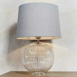 Lampa stojąca Endon Jemma srebrna szkło stal 34 cm small 1