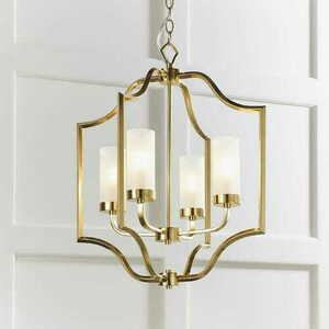 Lampa wisząca Endon Edrea 4xE14 mosiądz szkło transparentne glamour small 2
