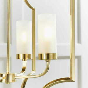Lampa wisząca Endon Edrea 4xE14 mosiądz szkło transparentne glamour small 3