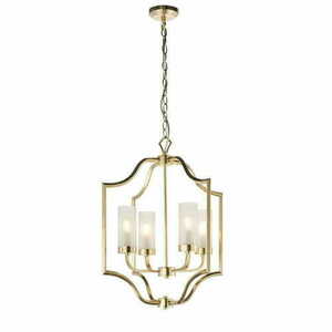 Lampa wisząca Endon Edrea 4xE14 mosiądz szkło transparentne glamour small 6