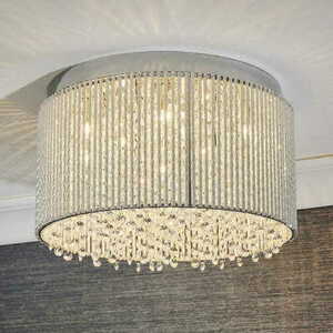 Lampa sufitowa Endon Galina chrom kryształ 10xG9 41 cm small 2
