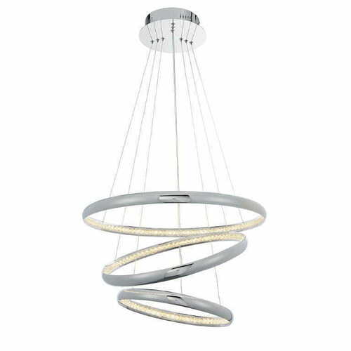 Sprawdź Lampa wisząca LED Chrom Kryształ Endon Ozias 55 cm 49,5 W Dimmable