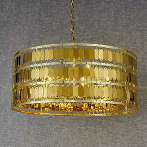 Lampa wisząca Endon Eldora złota 5xE14 56 cm glamour small 4