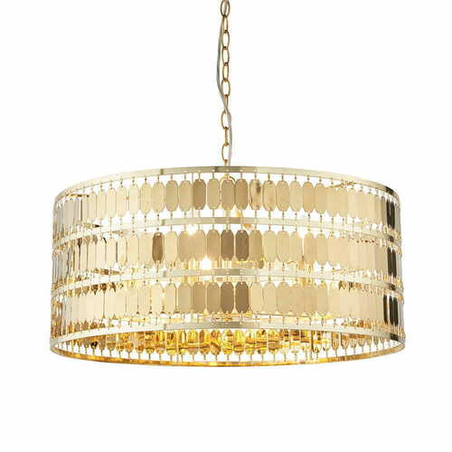Sprawdź Lampa wisząca Endon Eldora złota 5xE14 56 cm glamour